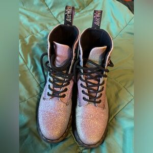 ** Last chance** Doc marten rainbow glitter flat boots. *Read description